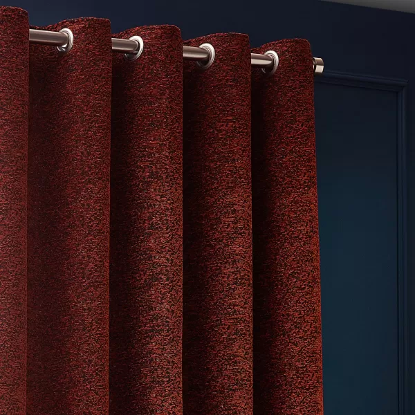 Galaxy Room Darkening Eyelet Curtains Copper, Copper / 229 x 229cm