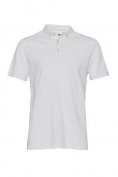 Mens French Connection Parched Textured Pique Polo Shirt White