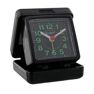 Square Travel Alarm Clock - Black