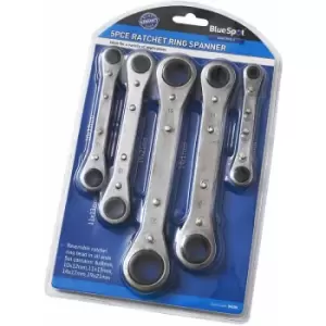 5 Piece Metric Ratchet Ring Spanner Set (6-21MM)