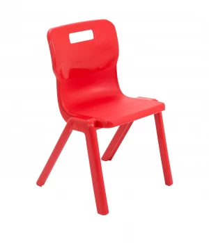 Titan One Piece Chair Size 4 - 380mm Seat Height - Red