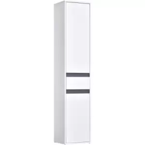 Homcom - 172cm Minimalistic Slimline Freestanding Bathroom Cabinet Cupboards Draw