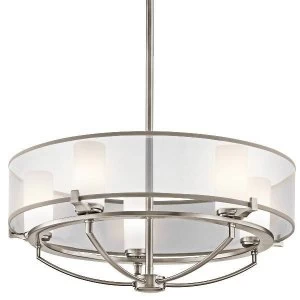 5 Light Pendant Chandelier Light Classic Pewter, G9