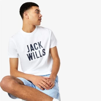 Jack Wills Waybridge Graphic Logo T-Shirt - White