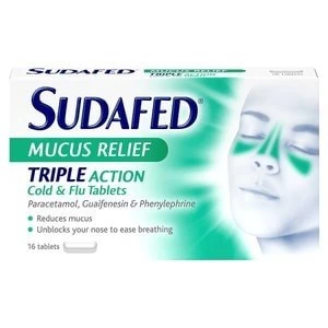 Sudafed Triple Action Mucus Relief Tablets 16s