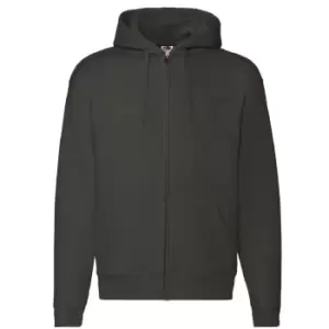 Fruit Of The Loom Mens Zip Through Hooded Sweatshirt / Hoodie (2XL) (Charcoal)