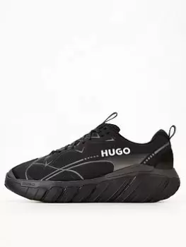 HUGO Xeno_runn_nyth Trainers, Black, Size 45, Men