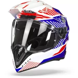 Airoh Commander Boost White Blue Gloss Adventure Helmet XS