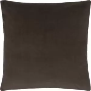 Evans Lichfield Sunningdale Plush Cushion Cover, Truffle, 50 x 50 Cm