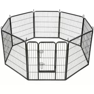 Puppy playpen 8 corners - dog pen, dog playpen, puppy pen - 80cm - grey