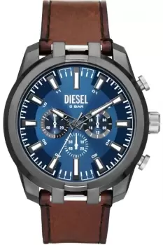 Diesel Mens Split Chronograph, Gunmetal Stainless Steel Watch, DZ4643