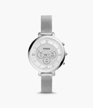 Fossil Women Hybrid Smartwatch HR Monroe Stainless Steel