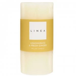 Linea Linea Pillar Candle - Lemongrass and Ginger