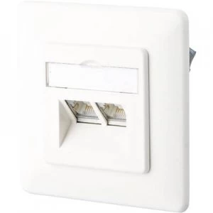 Network outlet Flush mount Insert with main panel and frame Unequipped