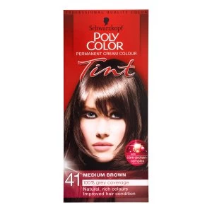 Schwarzkopf Poly Color Medium Brown 41 Permanent Hair Dye