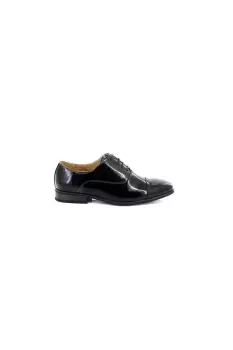 Pleated Cap Oxford Tie Patent Shoes