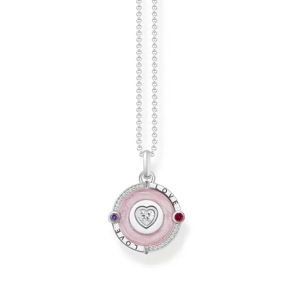 Thomas Sabo Sterling Silver Sterling Silver Enamel Zirconia Pinkish Ne