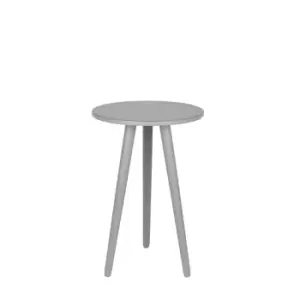 Vendee Grey Pine Wood Round Side Table K/D