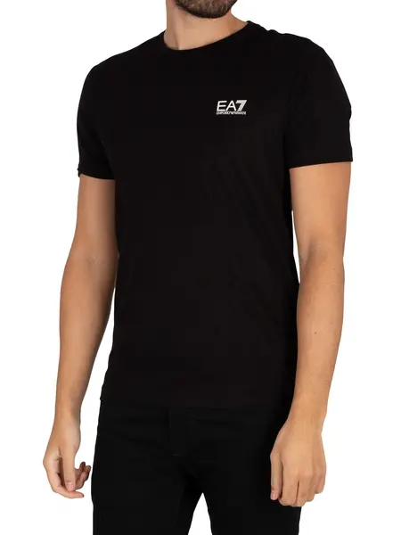 EA7 Chest Logo T-Shirt Black/White L