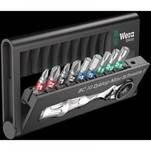 Wera Bit-Check 10 Zyklop Mini BiTorsion 1 05057418001 Bit set 10 Piece Phillips, Pozidriv, TORX socket, Allen BiTorsion