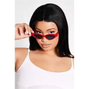 I Saw It First Red Extreme Cat Eye Sunglasses - Red