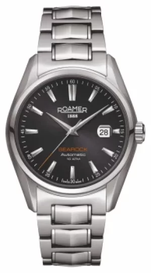 Roamer 210633 41 55 20 Searock Automatic Black Dial Steel Watch