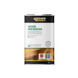 Everbuild Wood Preserver Red Ceda 5 litre