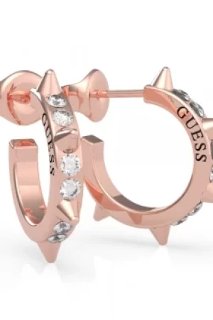 Guess Jewellery Rose Gold Coloured Hoop Crystal and Stud Earrings UBE79093