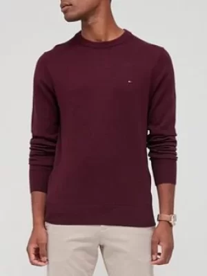 Tommy Hilfiger Pima Cotton Cashmere Knitted Jumper, Deep Burgundy Size XL Men