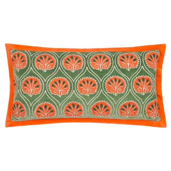 Casa Cushion Peridot/Orange, Peridot/Orange / 30 x 60cm / Polyester Filled