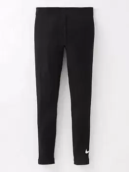 Nike Girls Nsw Favorites Swoosh Legging Nike Lbr, Black/White Size XS Women