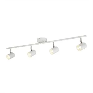 Integrated LED 4 Light Spotlight Bar White