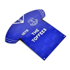 Everton Shirt Shaped Metal Sign