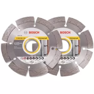 Bosch 2 Piece 115mm Diamond Blade Set 115mm