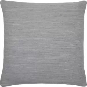 Dalton Slubbed Cushion Steel, Steel / 43 x 43cm / Polyester Filled