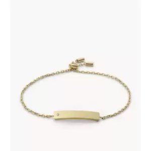 Fossil Womens Gold-Tone Stainless Steel Chain Bracelet - Gold