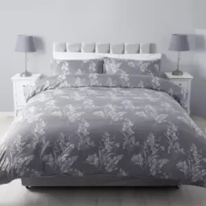 Belledorm Sapporo Duvet Set (Double) (Grey)