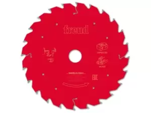 Freud F03FS10052 165mm x 20 x 24T Cordless Optimised Wood Circular Saw Blade