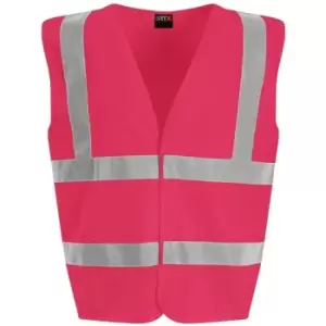 PRO RTX High Visibility Childrens/Kids Waistcoat (M) (Pink) - Pink