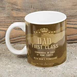 Military Heritage Stoneware Mug - Dad First Class