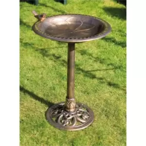 St Helens Pedestal Bronze Bird Bath - Garden & Outdoor