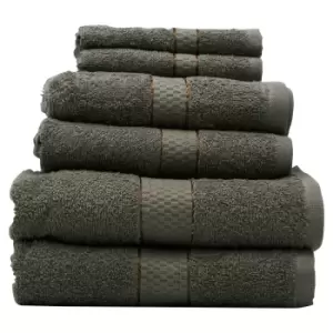 Interiors by PH Thread & Loom 6pc Silver Mink Towel Set