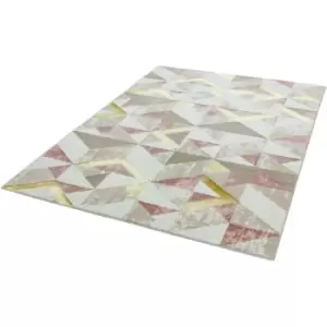 Orion OR10 Flag Pink 200cm x 290cm Rectangle - Ivory and Multicoloured and Pink