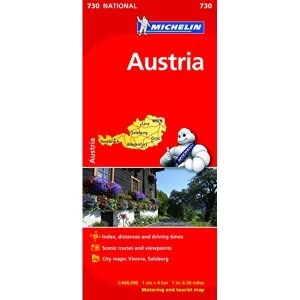 Austria - Michelin National Map 730 Map Sheet map 2012