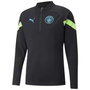 2022-2023 Man City Half Zip Training Top (Black)