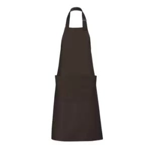 SOLS Unisex Gala Long Bib Apron / Barwear (ONE) (Chocolate)