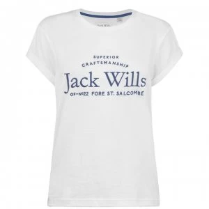 Jack Wills Forstal Boyfriend Tee - White