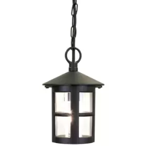 Elstead - Hereford - 1 Light Outdoor Ceiling Lantern Black IP43, E27