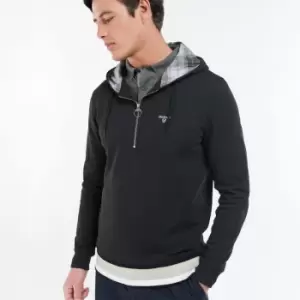 Barbour Mens Morland Half Zip Hoodie - Black - XL