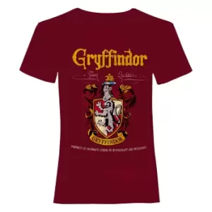 Harry Potter Boys Gryffindor Crest T-Shirt (9-10 Years) (Burgundy)